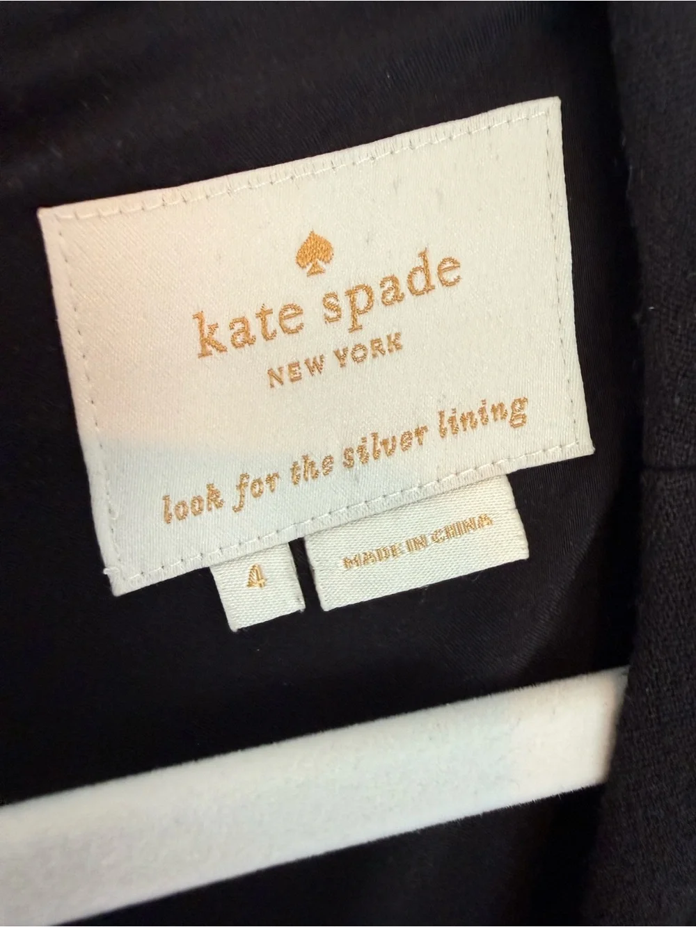 Kate Spade Black Tulip Sheath Dress Gold Zipper Size 4